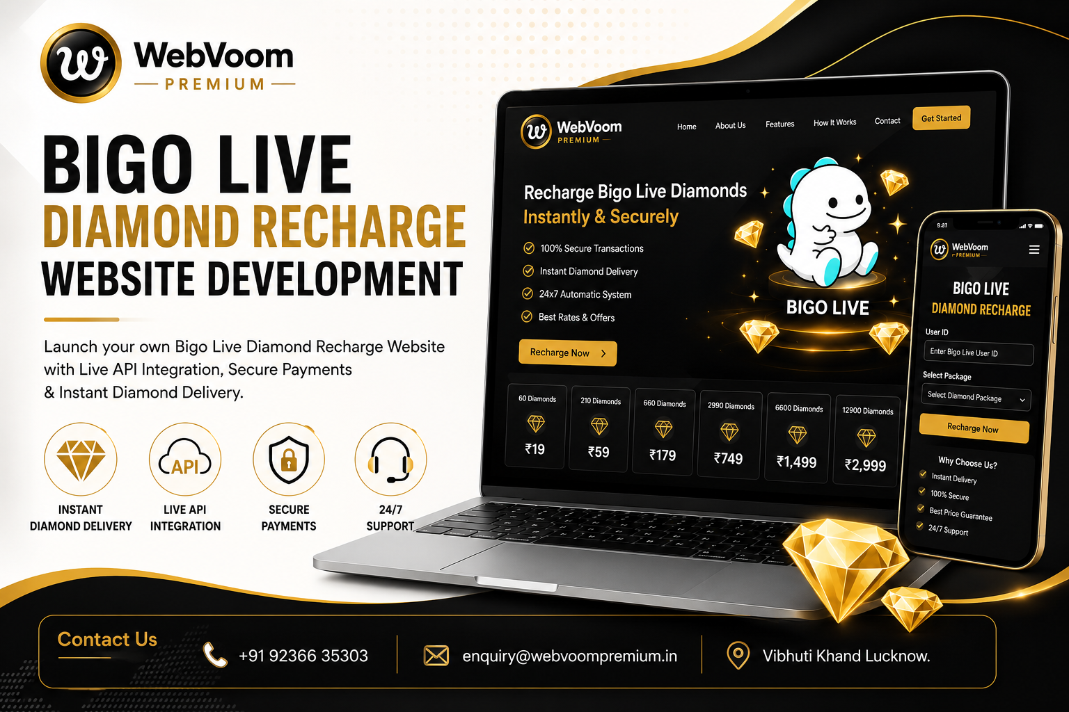Bigo Live Diamond Recharge Website Development