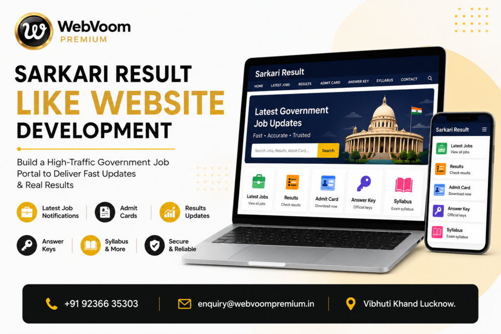 Sarkari Result Like Website Development